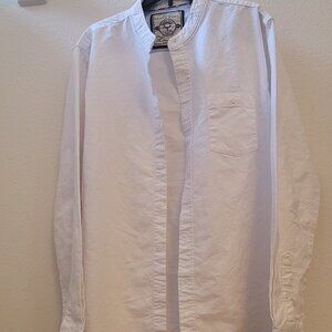 Mens collarless shirt